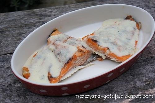 Łosoś w sosie gorgonzola
