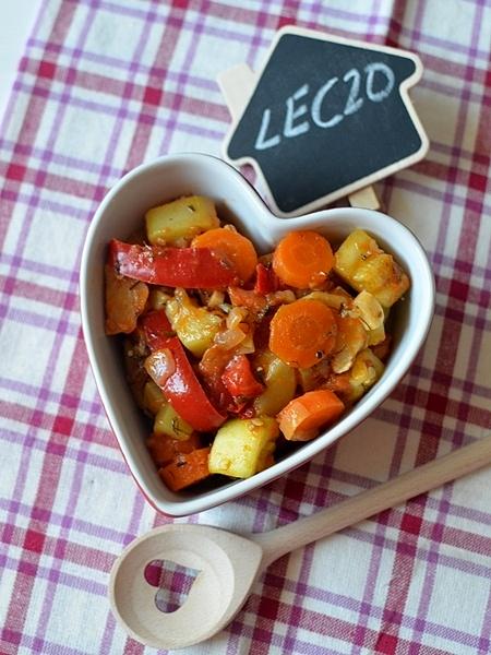 Melanż cukinii z warzywami - leczo