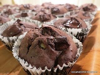 Muffinki czekoladowe z bananem