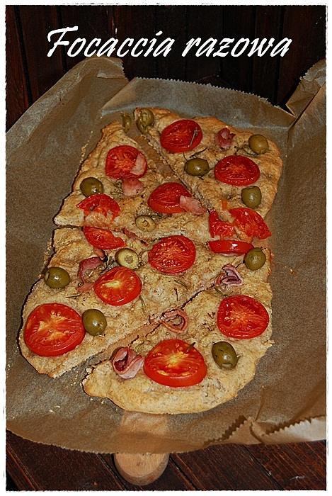 Razowa focaccia