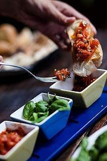 Bruschetta i krewetki