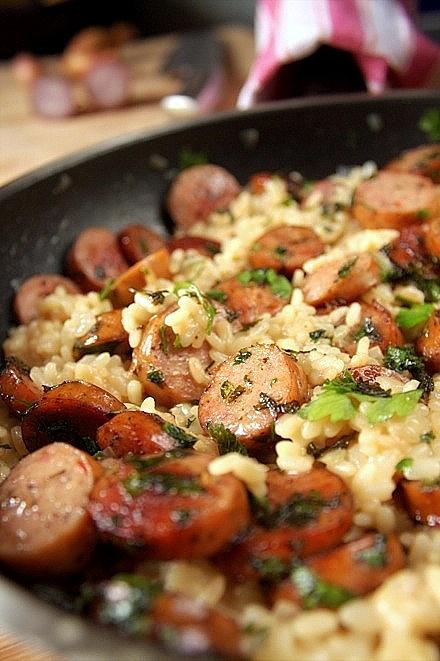 Kremowe risotto z salsiccią