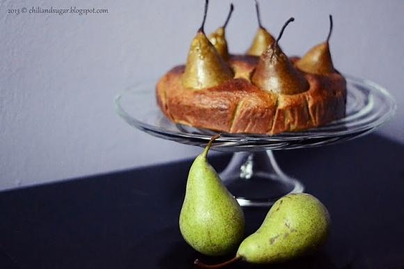 Razowe ciasto z gruszkami i wanilią