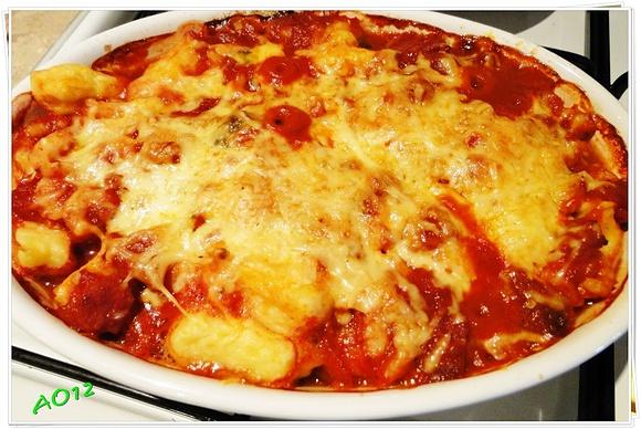 Gnocchi z krewetkami w sosie pomidorowym