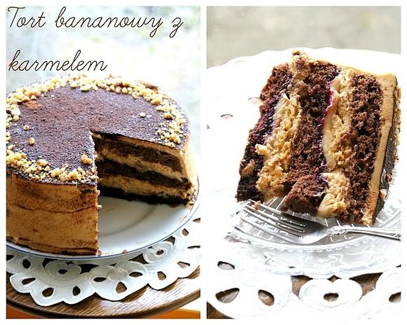 Bananowy tort z karmelem na przywitanie