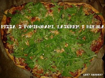 Pizza z lazurem i rukolą