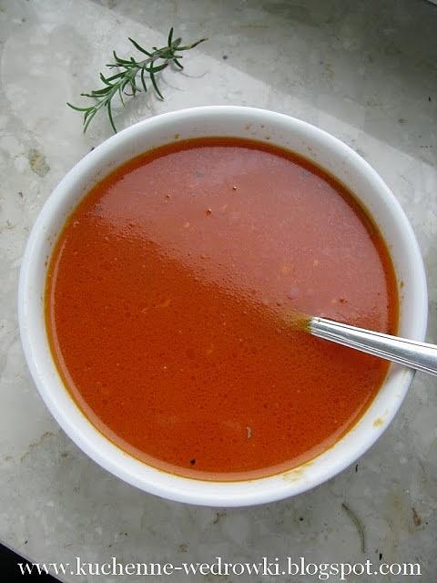 Zupa z pieczonych pomidorów i czosnku