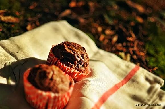 Czekoladowe muffiny z buraczkiem