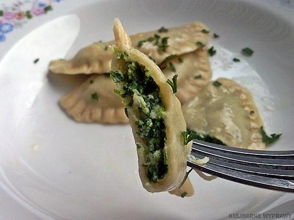 Pierogi ze szpinakiem i ricottą