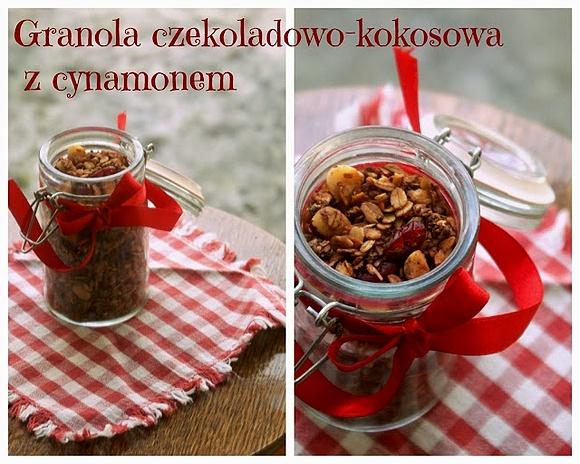 Granola czekoladowo-kokosowa z cynamonem