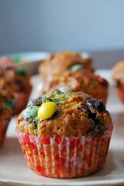 Muffiny z lentilkami
