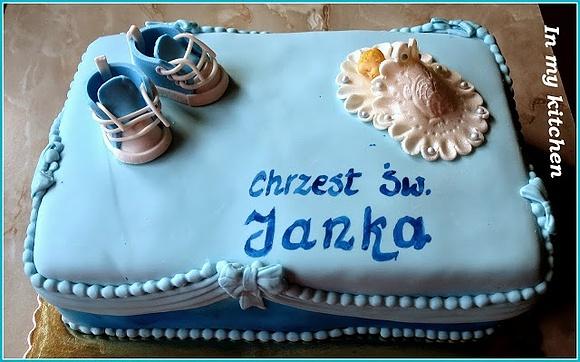 Tort na chrzest Janka dla koleżanki Ani