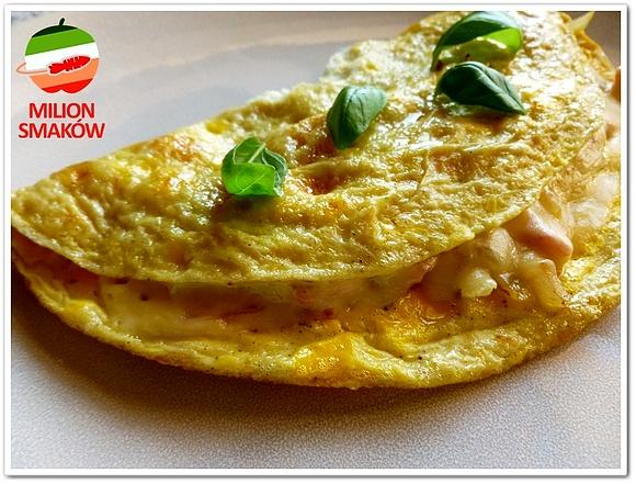 Omlet light z szynką i mozzarellą