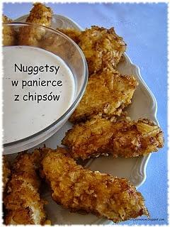 Nuggetsy w panierce z chipsów