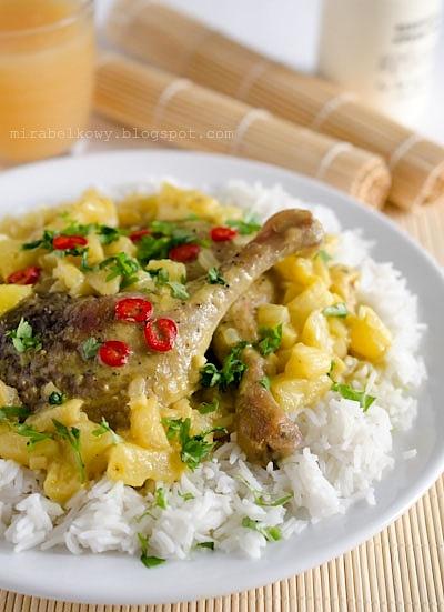 Udka z kaczki w curry ananasowo-kokosowym