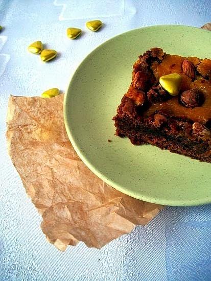 Brownie z dynią i orzechami