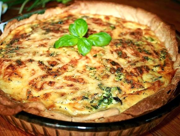 Quiche z pieczarkami