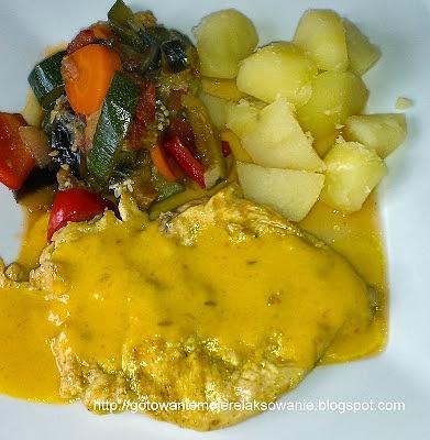 Kotlet drobiowy na indyjską nutę