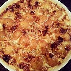 Tarta z gruszkami ricotta pleśniowym migdałami w miodzie i syropie klonowym