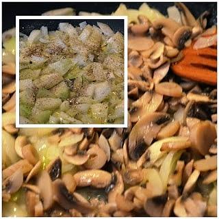 Sos pieczarkowy na kolorowym fettuccine
