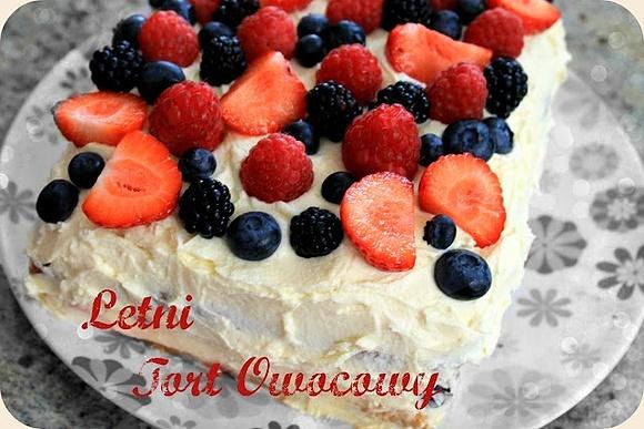 Lekki torcik owocowy