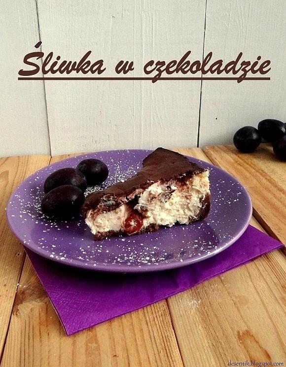 Sernik z węgierkami i polewą