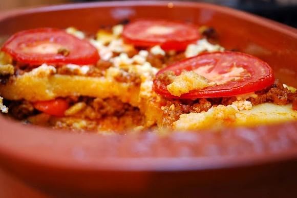 Polenta w zapiekance