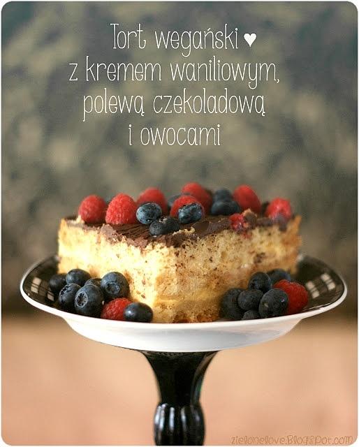 Wegański tort waniliowo-czekoladowy