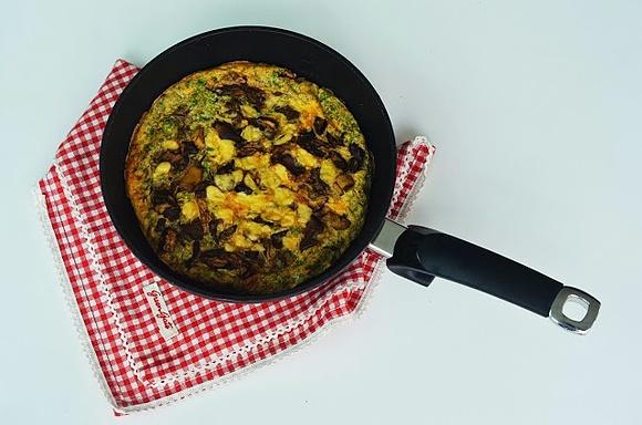 Zapiekany omlet z grzybami