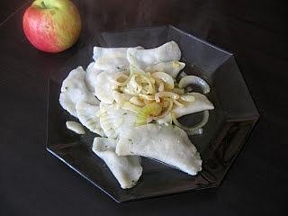 Pierogi ze szpinakiem fetą i kurczakiem