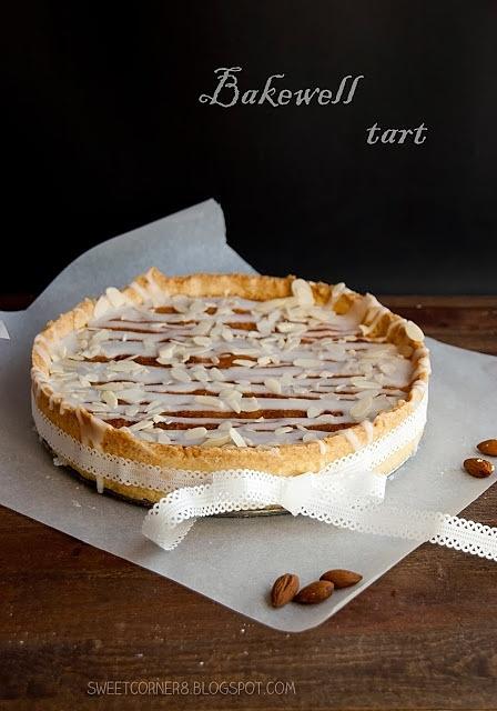 Bakewell tart z malinowym dżemem i migdałami