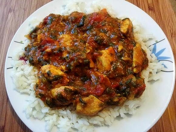 Curry ze szpinakiem