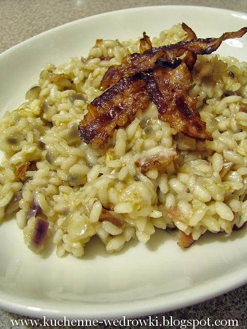 Risotto z oscypkiem i wędzonym boczkiem