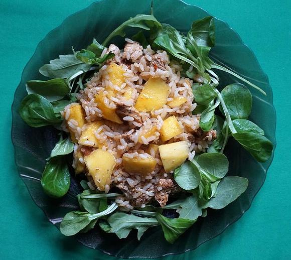 Kurczak z mango ze słodko-pikantnym sosem chili