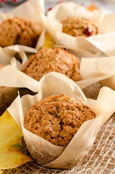 Muffiny dyniowe z żurawiną