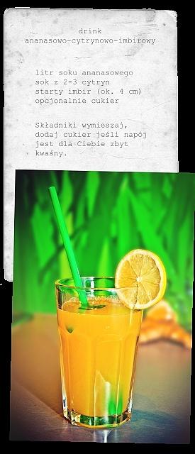 Ananasowo-imbirowo-cytrynowy drink