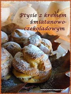 Ptysie z kremem śmietanowo-czekoladowym