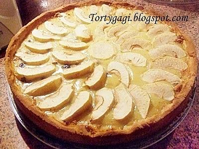 Tarta z kremem pâtissière i jabłkami