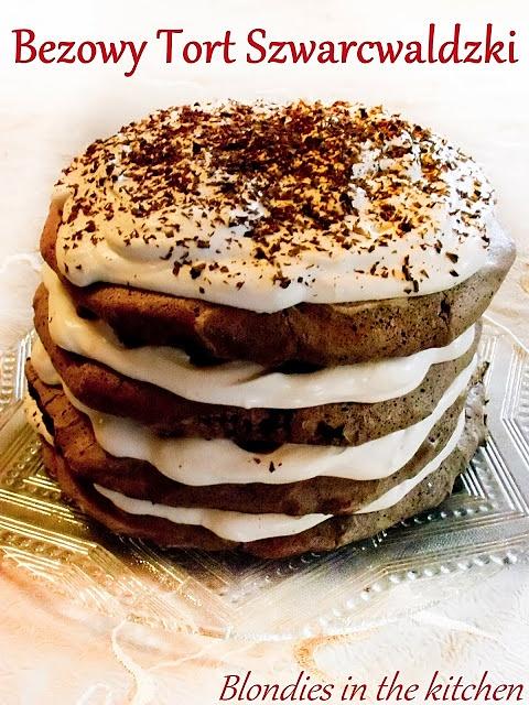 Bezowy tort szwarcwaldzki