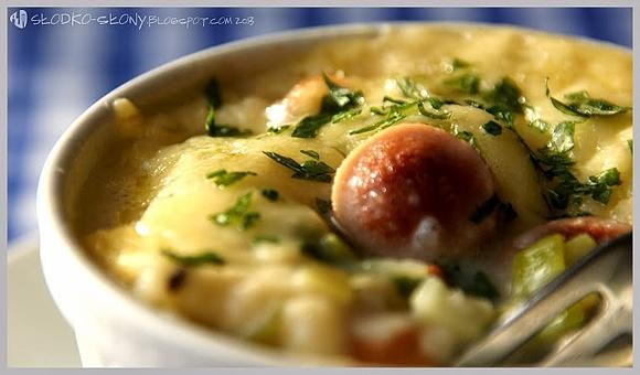 Zapiekanka porowo-ziemniaczana