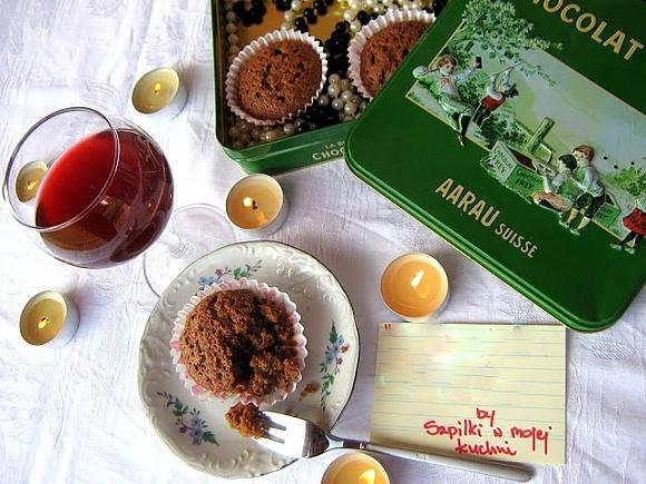 Muffiny Brownies z nutą owocową