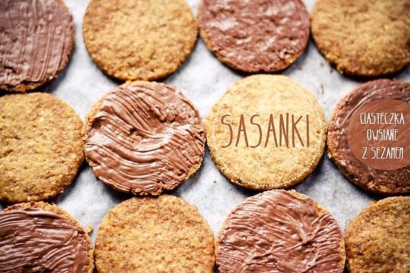 Ciasteczka owsiane Sasanki domowe z czekoladą