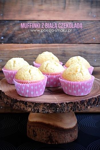 Muffinki z białą czekoladą
