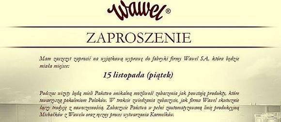 Dzisiaj w fabryce Wawel i czekolady - zwiedzanie i słodkości