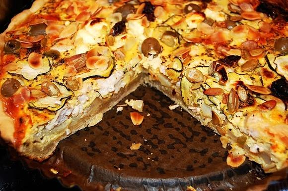 Quiche z selerem i cukinią