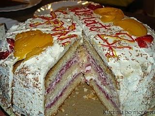 Śmietanowo-malinowy tort na drugie urodziny Maksia i trzecią rocznicę ślubu