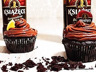 Pikantne muffiny czekoladowo-pomarańczowe z nutą piwa Książęce Burgundowe