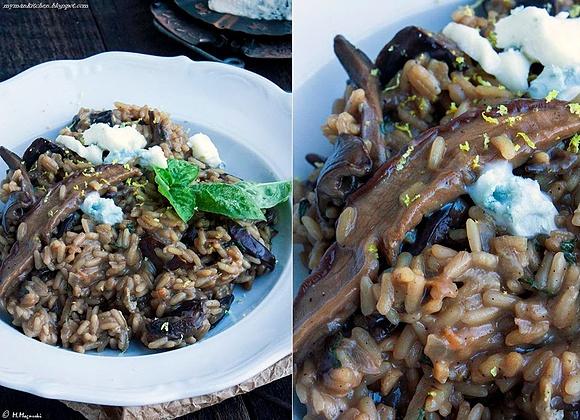 Risotto z suszonymi borowikami i gorgonzolą