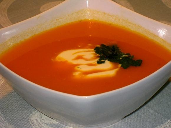 Zupa z pieczonych batatów