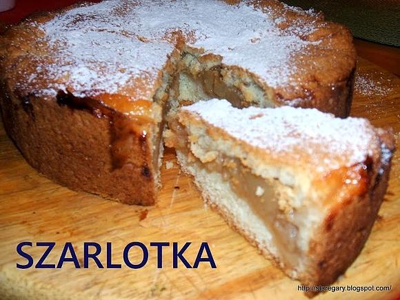 Szarlotka na półkruchym cieście